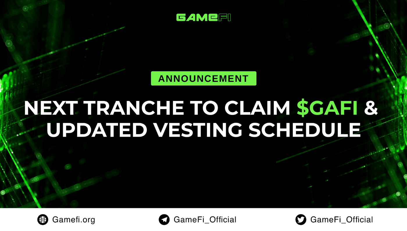 GameFi Offers a More Flexible Vesting Schedule for $GAFI Token
