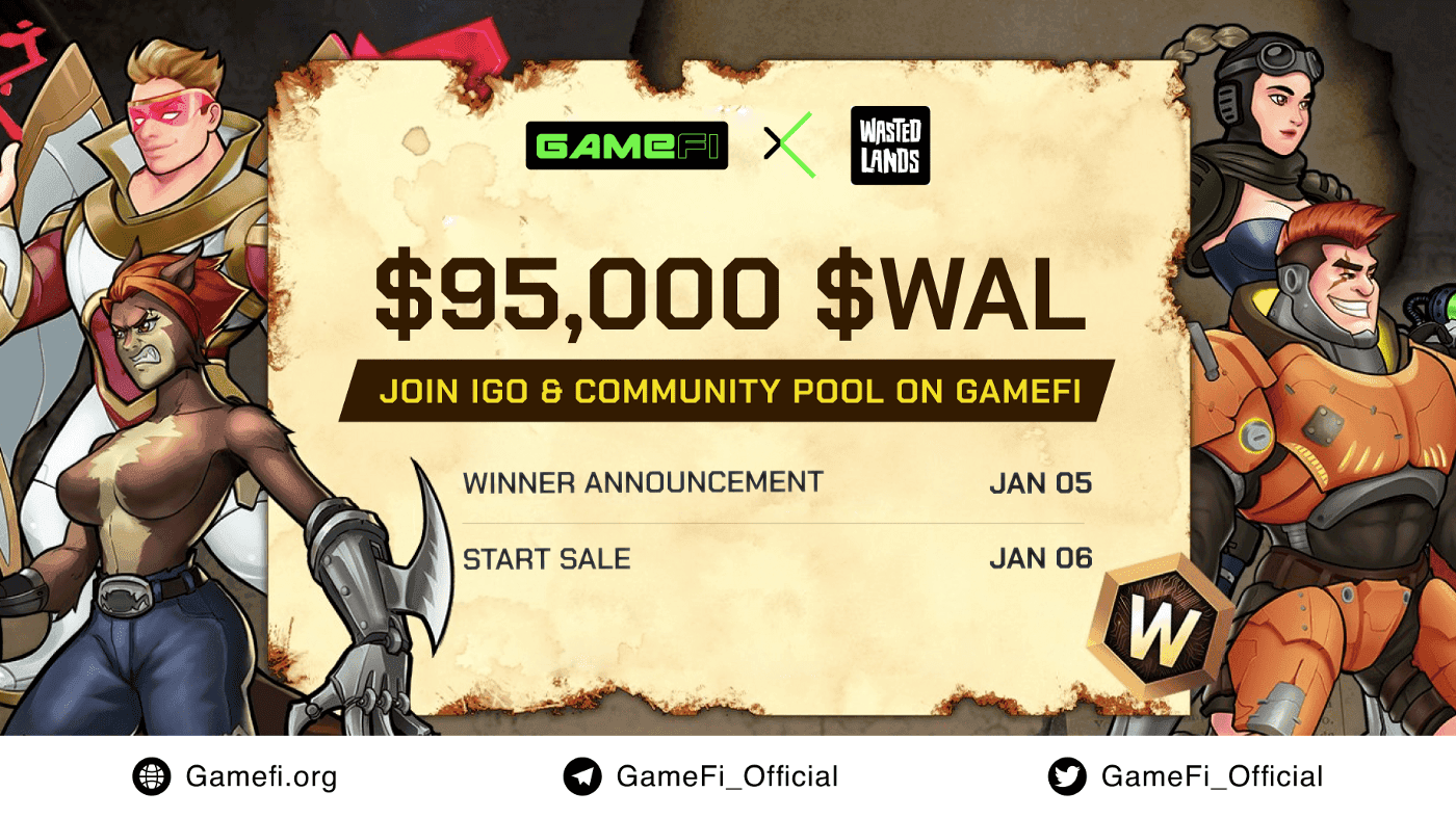 Let’s Apply Whitelist for The Wasted Lands IGO and Community Pool on GameFi!