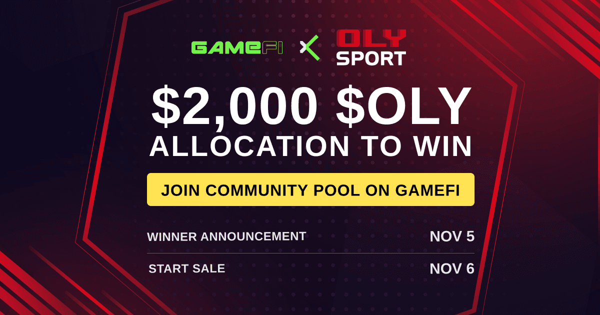 Oly Sport Community pool for the $OLY IGO event is now Open!