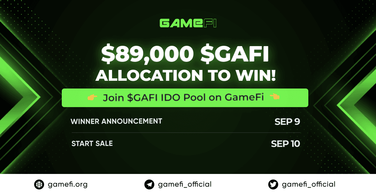 $GAFI IDO Pool on the GameFi Launchpad Has Officially Opened!