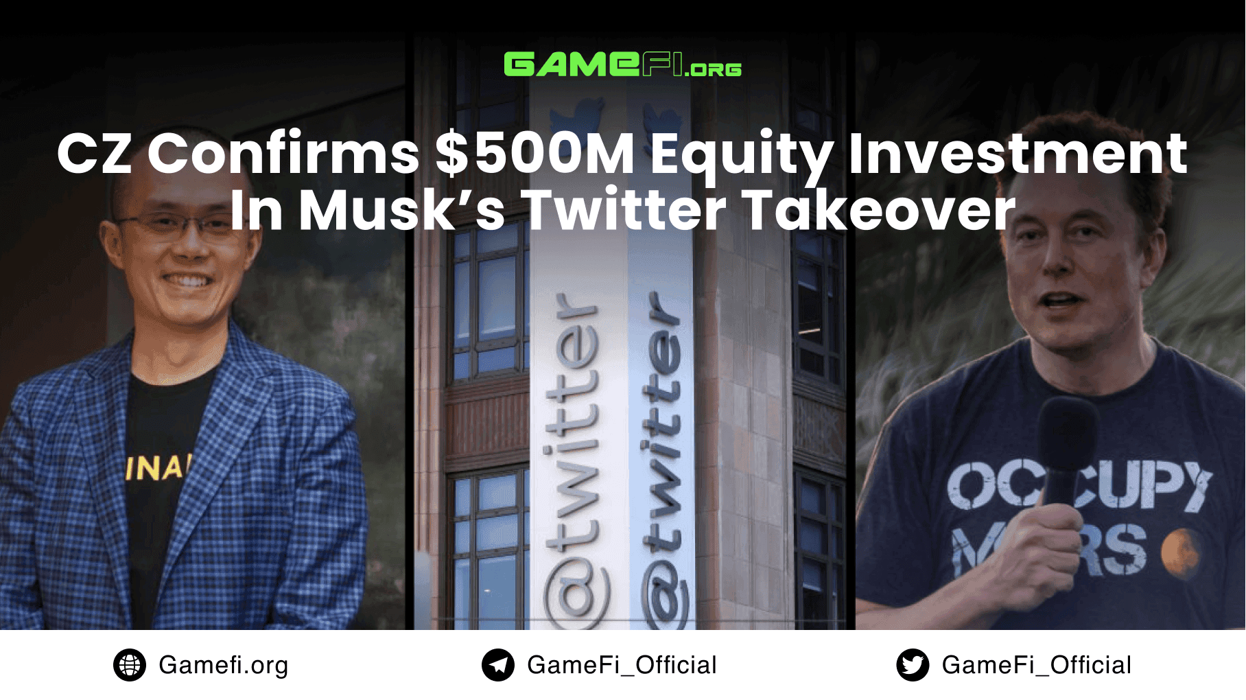 Binance's CEO CZ Confirms $500M Equity Investment To Back Musk’s Twitter Takeover
