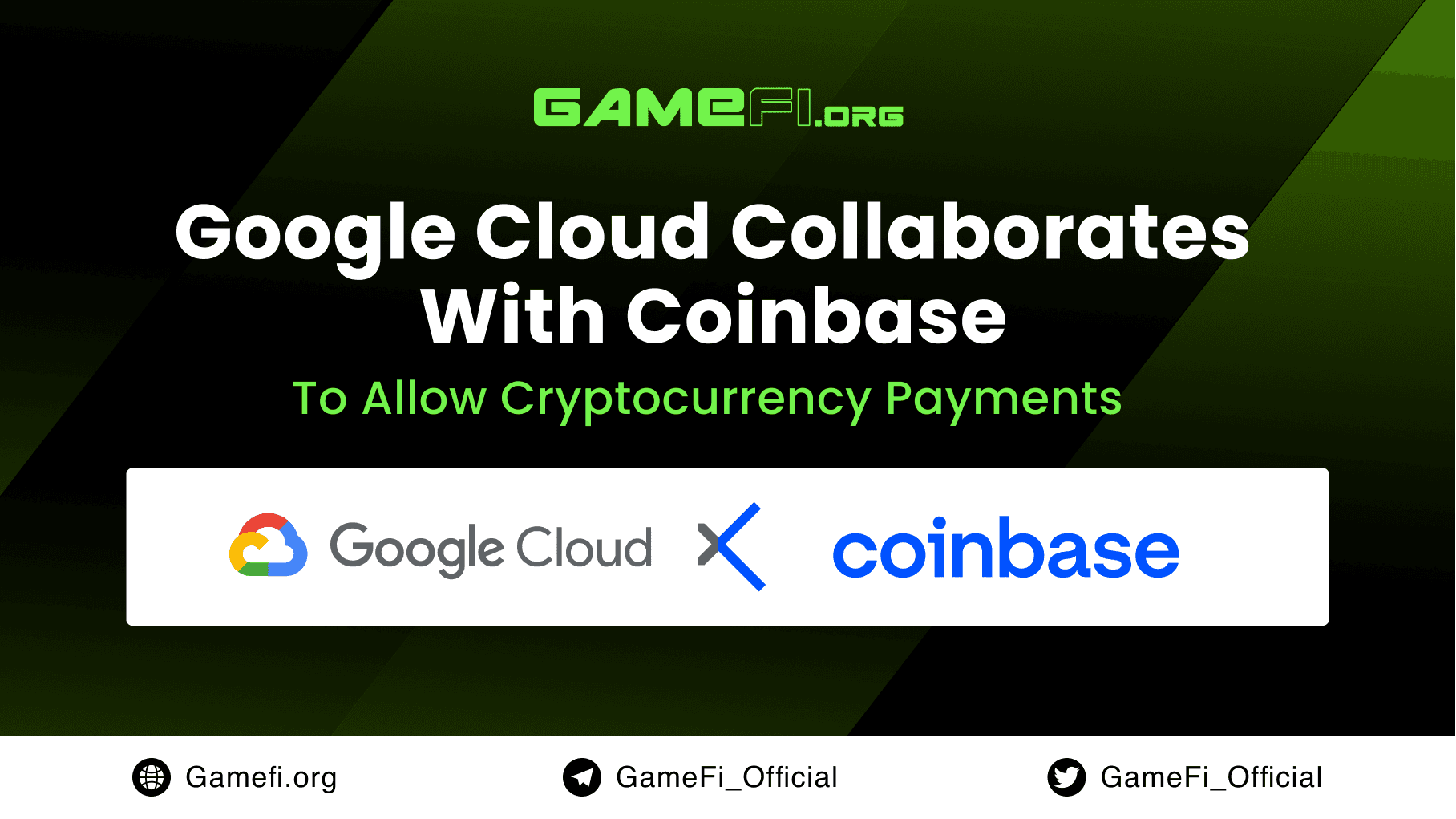 Google Cloud Collaborates with the Coinbase Exchange to Allow Cryptocurrency Payments