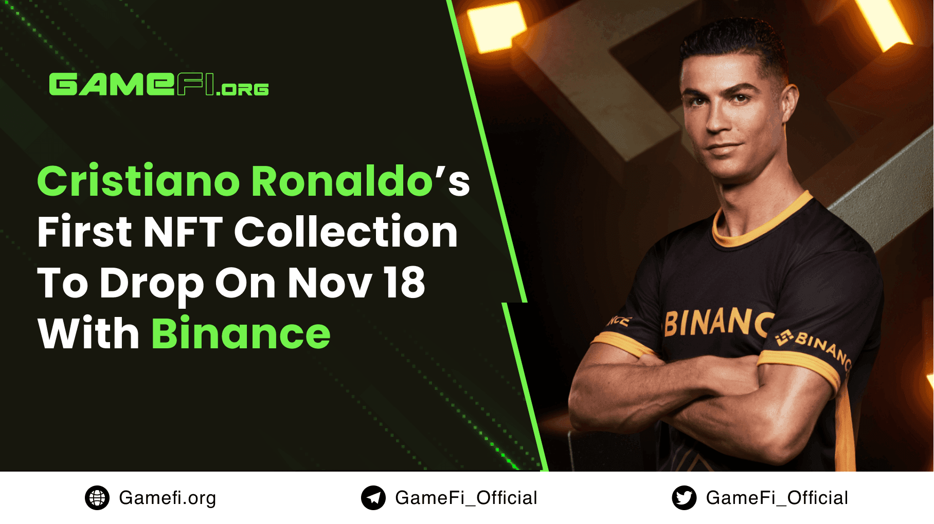 Cristiano Ronaldo’s First NFT Collection to Drop on November 18 with Binance