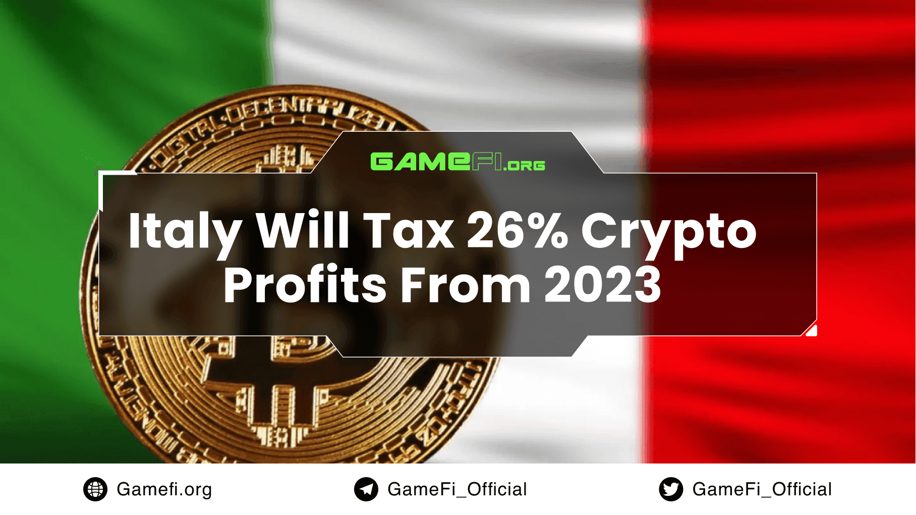 Italy Will Tax Crypto Profits 26% From 2023
