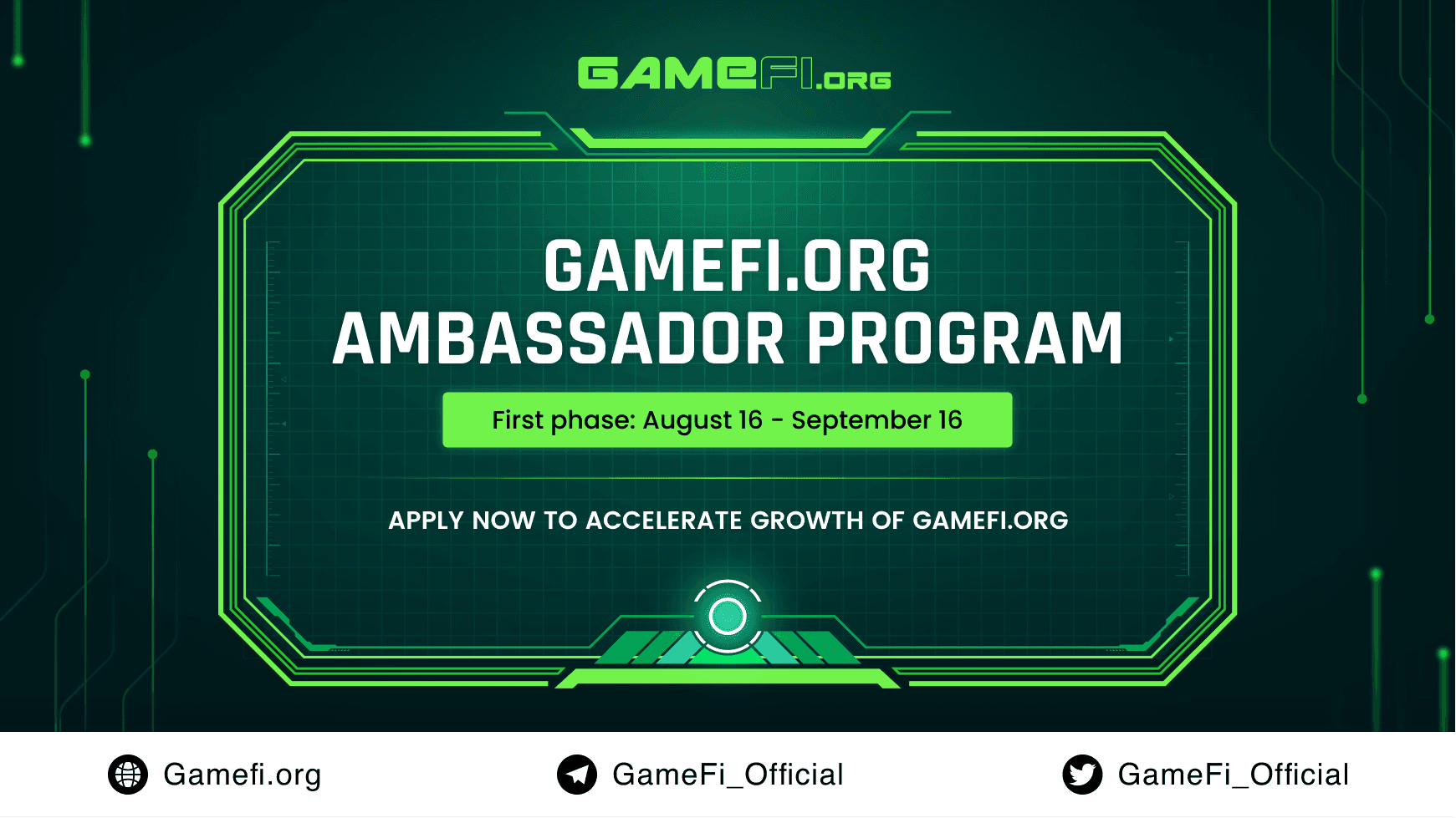 GAMEFI.ORG AMBASSADOR PROGRAM: APPLY NOW TO ACCELERATE THE GROWTH OF GAMEFI.ORG