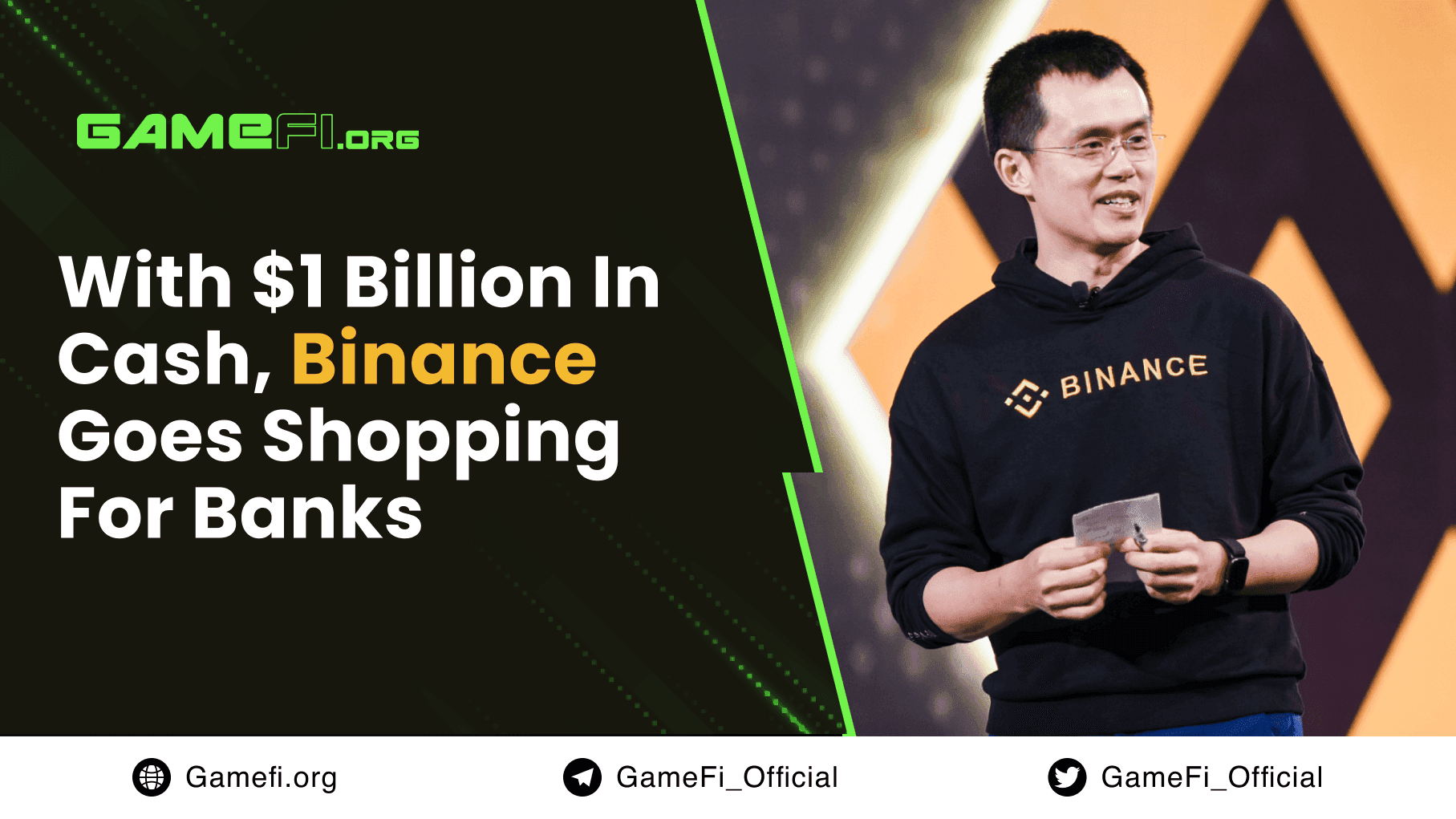 With $1 Billion In Cash, Binance Goes Shopping For Banks